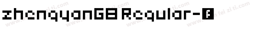 zhengyanGB Regular字体转换